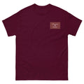 Mens Solid-Color Printed Cultural Shirt