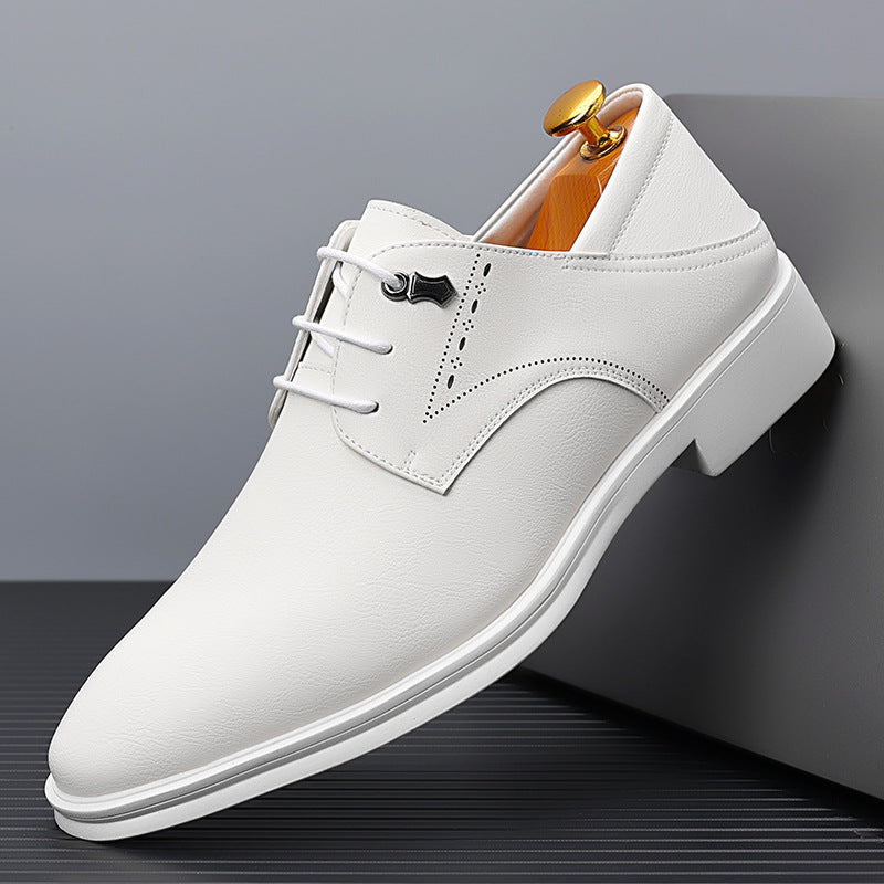 Men's Dress Shoes British Business Soft Leather Pointed Toe