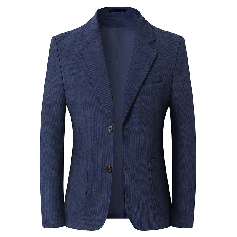 Solid-color Light-luxury Mens Casual Suit Jacket