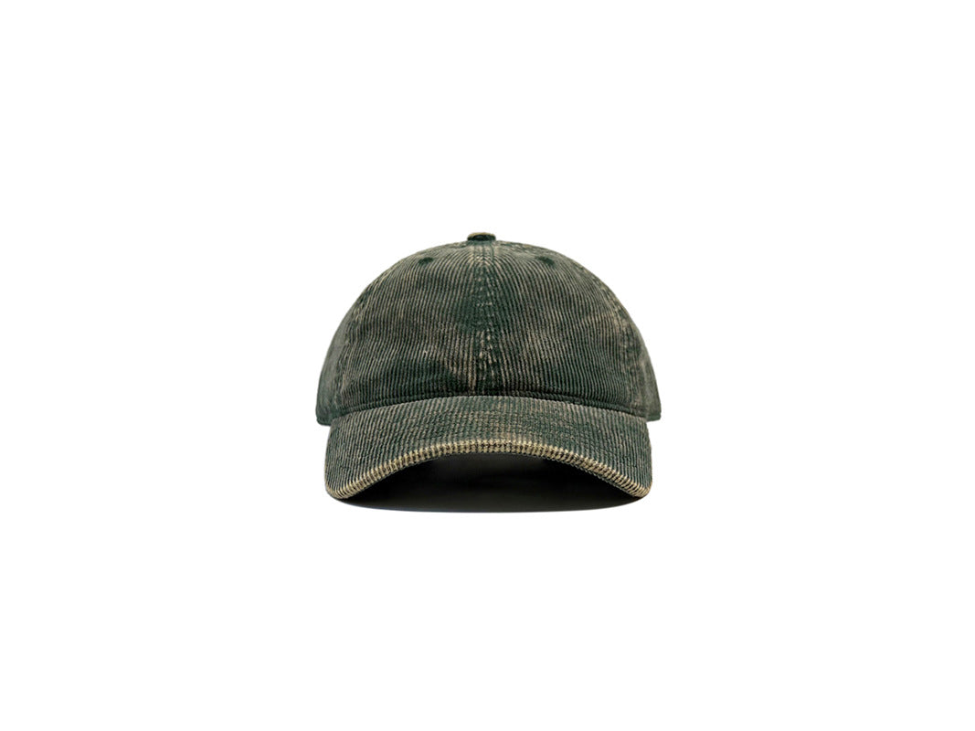 Retro Solid Color Corduroy Cap For Men And Women