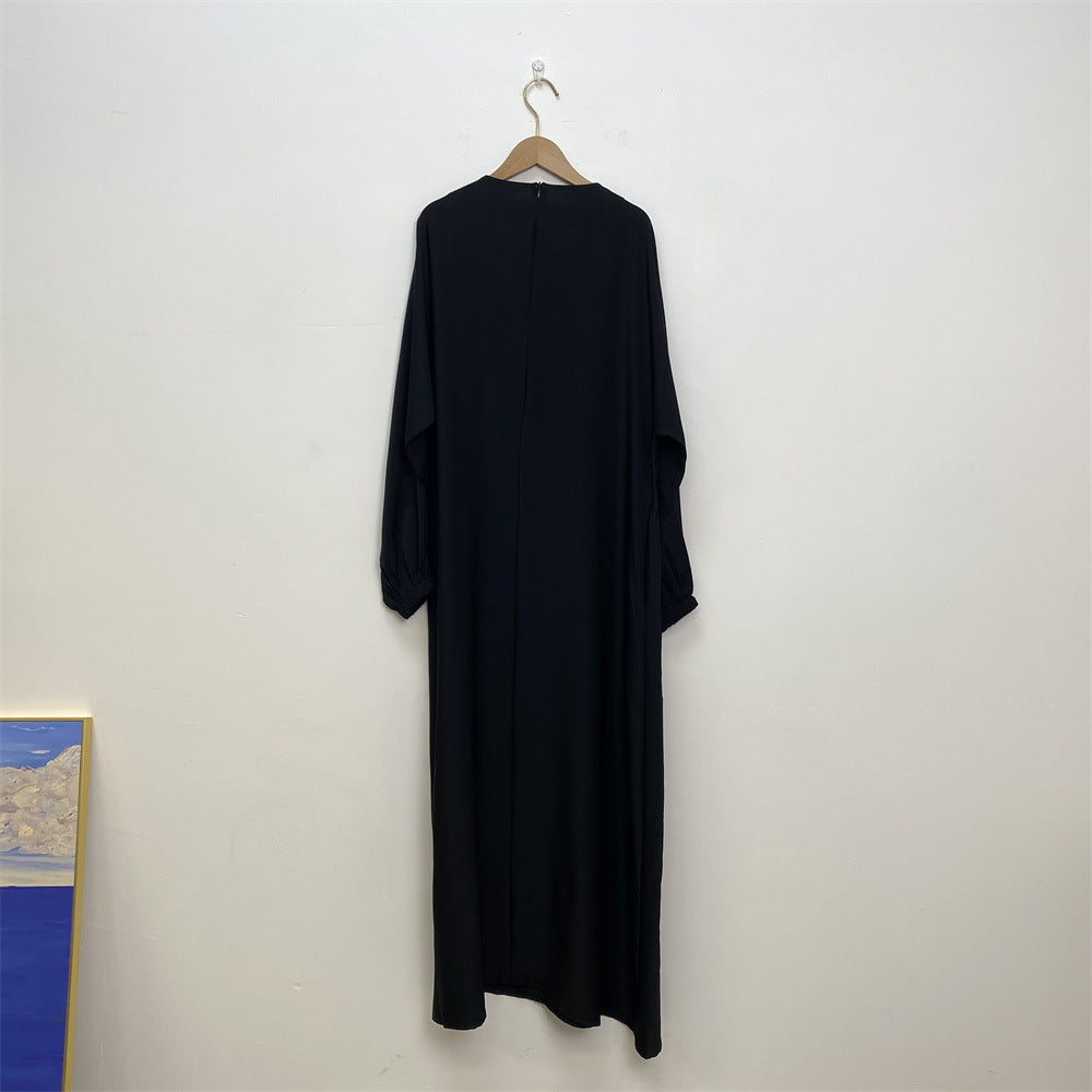 Fashion Nursing Clothes Muslim Long Sleeve Slim Fit Dress
