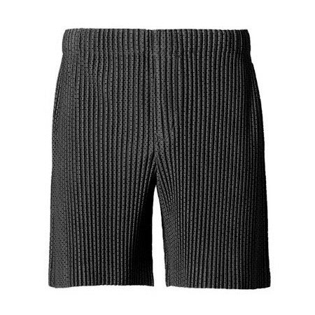 Draping Effect Elastic Waist Tie Hole Mesh Casual Pleated Shorts