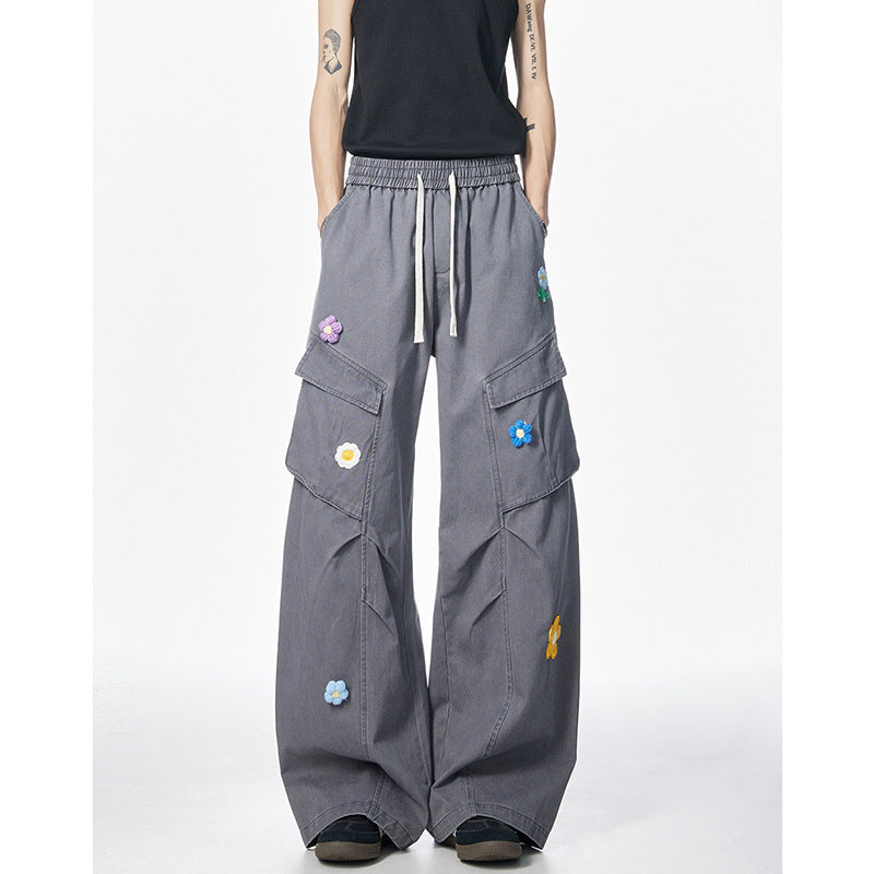 Retro Multi-pocket Straight-cut Work Pants For Men And Women