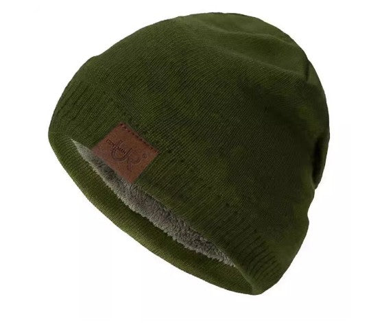 Casual Outdoor Windproof And Warm Fleece-Lined Knitted Earflap Hat