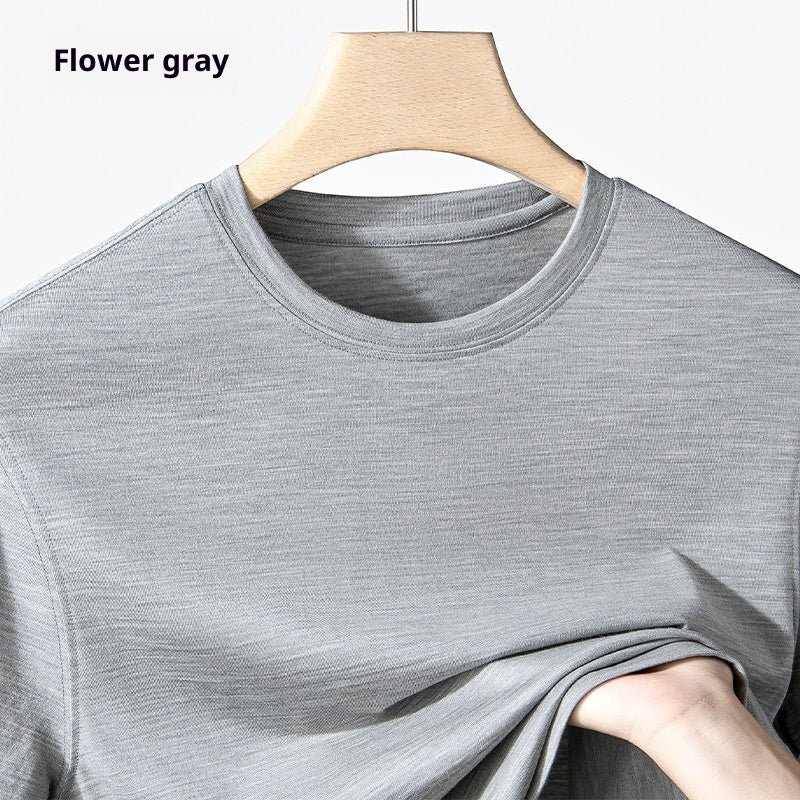 Antimicrobial Skin-friendly Machine Washable 100 Pure Merino Wool Men's T-shirt