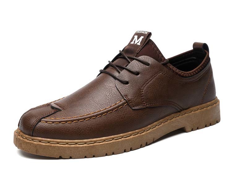Men's Casual Lace-up Commuter Trendy Leather Shoes