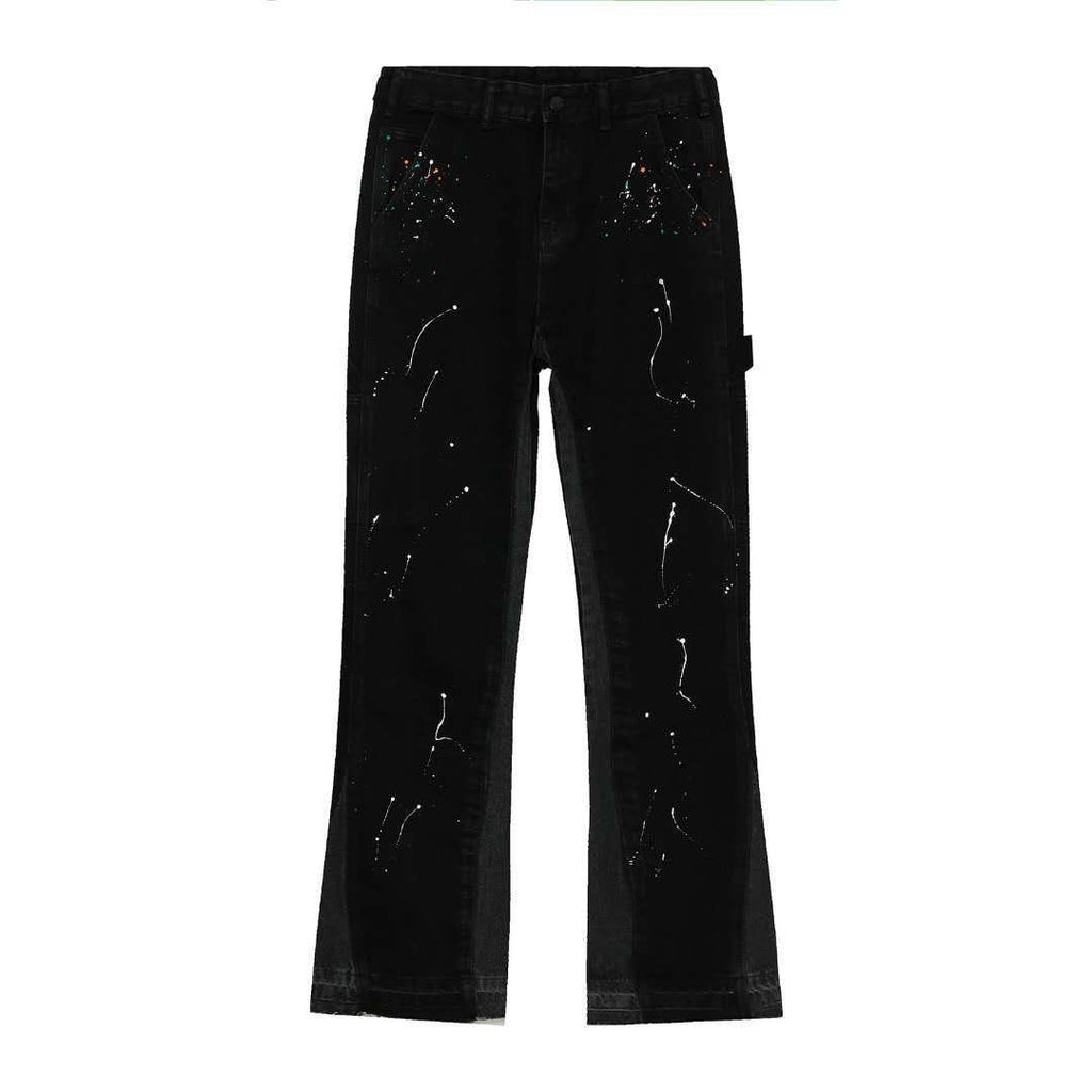 Basic Slightly Flared Split Jeans