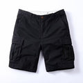 Retro Mens Outdoor Relaxed-fit Mid-length Cargo Pants With Multiple Pockets