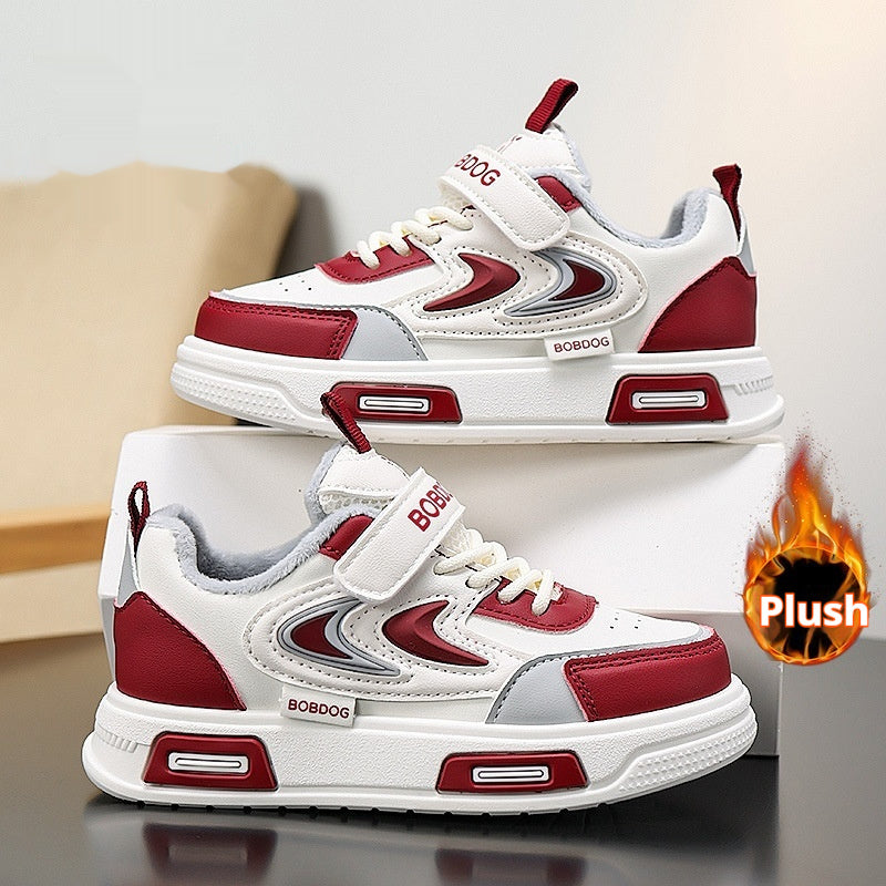 Childrens Leather Non-slip Low-top Sneakers