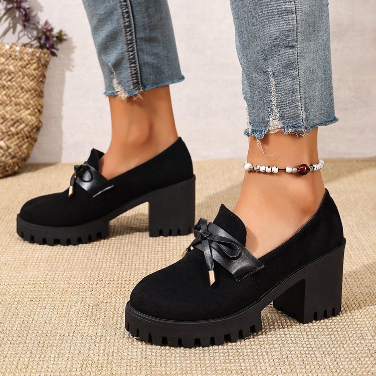 British-style French Loafer Suede Slip-on Shoes