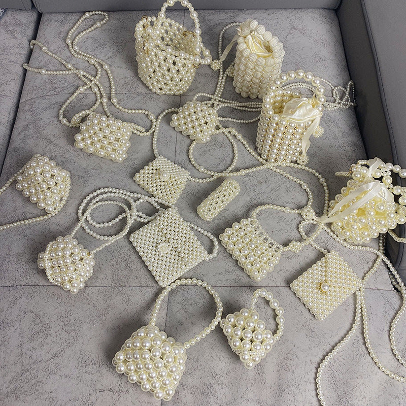 Summer Crossbody Versatile Mini Retro Handwoven Pearl Bag
