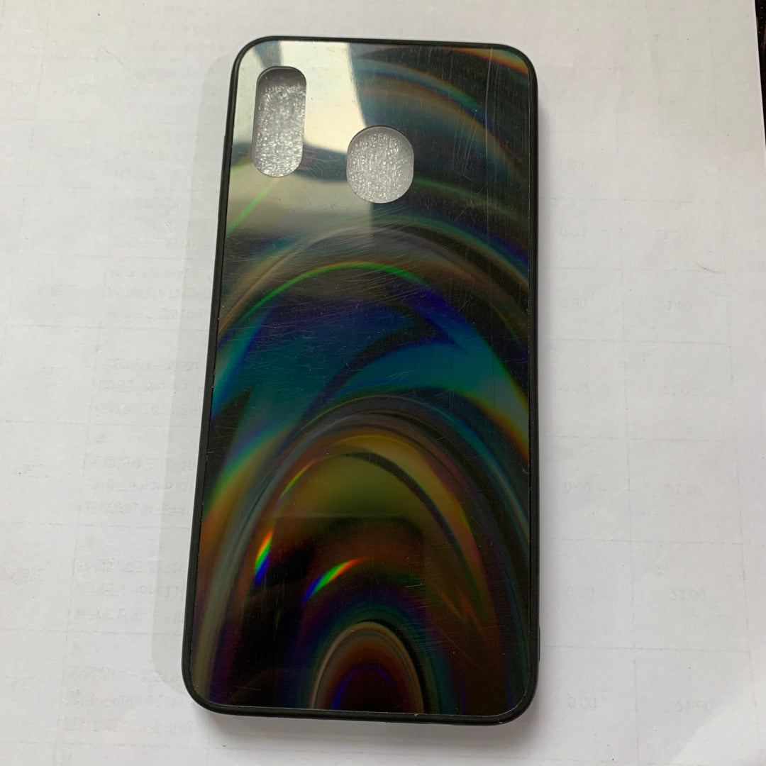 غطاء لامع ناعم بمرآة قوس قزح