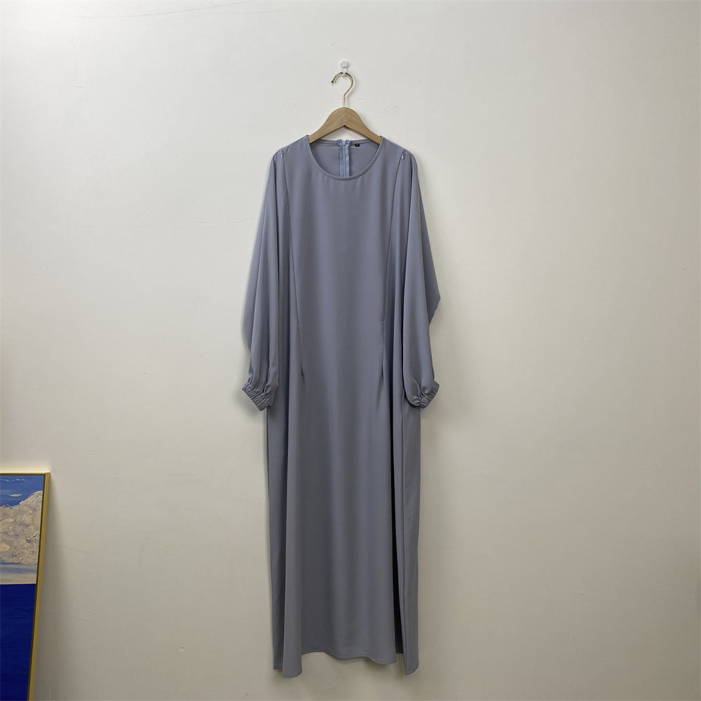 Fashion Nursing Clothes Muslim Long Sleeve Slim Fit Dress