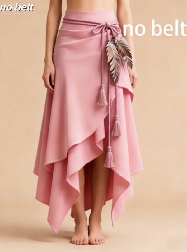 Irregular Ruffled Skirt
