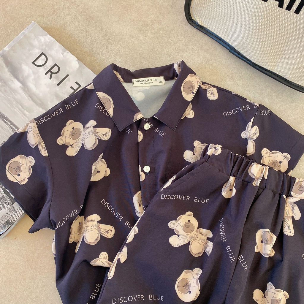 Full Print Bear Suit Boys And Girls All-Match