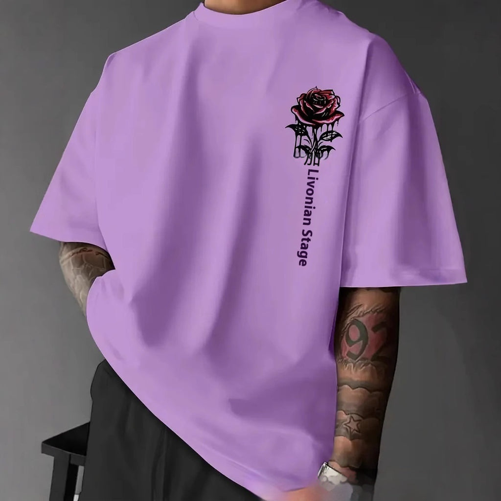 Unisex Wear  Rose Graphic T-shirt