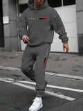 Men's Sweater Sport Pants Suit Printed Fashion