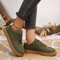 Womens Suede White Sneakers Casual Sports Shoes