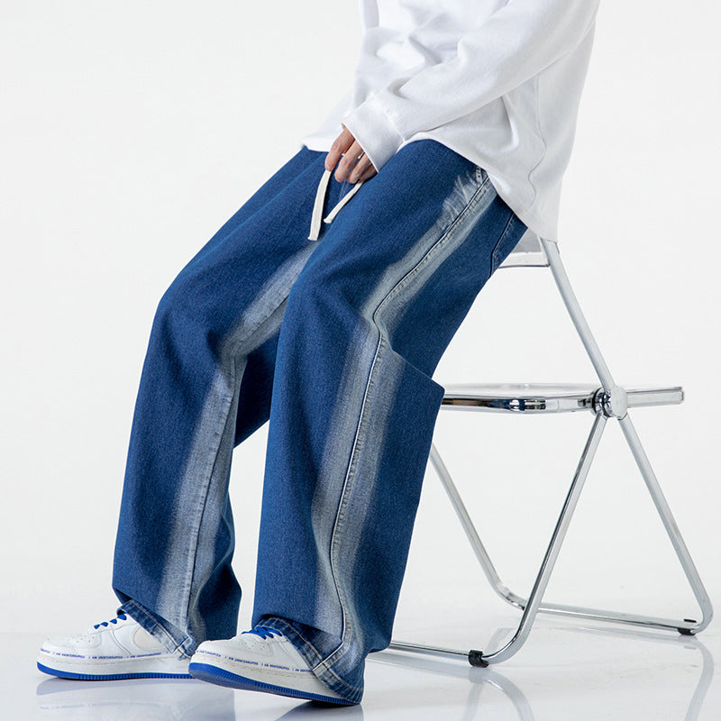LKTM Men's American Retro Gradient Jeans