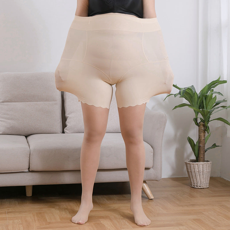 Womens Anti-Exposure Ice Silk Safety Pants For Curvy Ladies