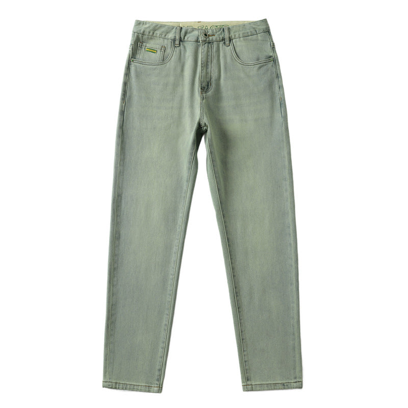 Casual Stretch Nostalgic Micro Ha Pencil Pants Youth Jeans Men