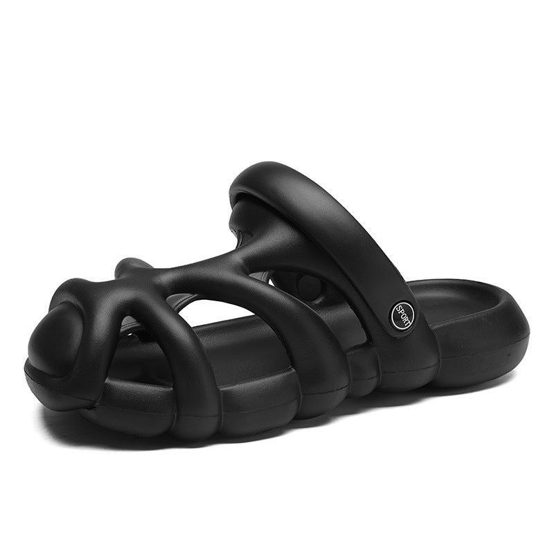 Closed-toe Slippers Men's Summer Outdoor Coconut Lightweight Driving Hole Shoes