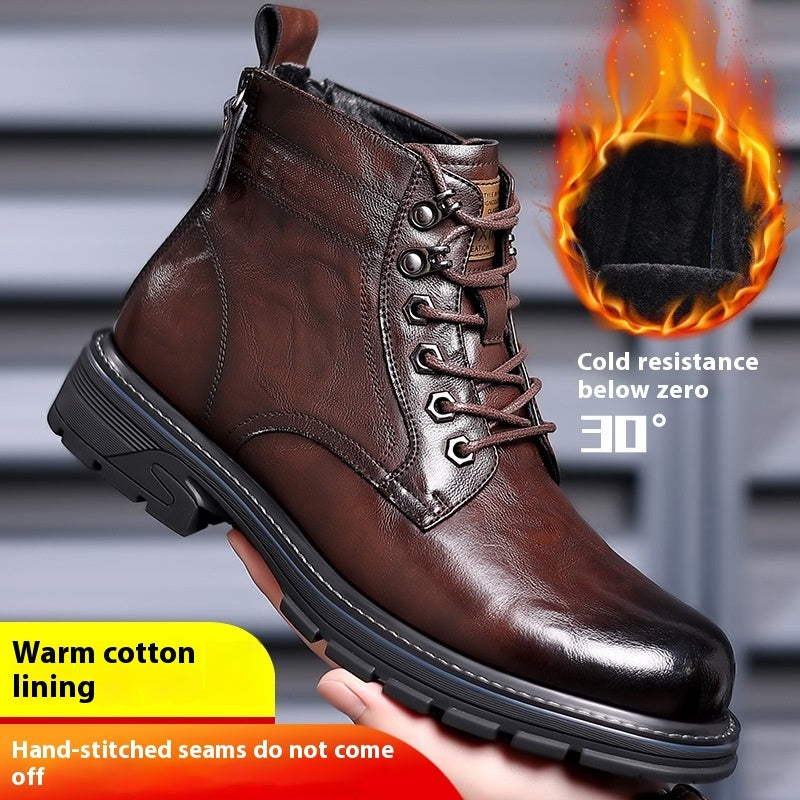 British Style All-matching Work Clothes Ankle Boots Fashion Haulage Motor Leather Boots
