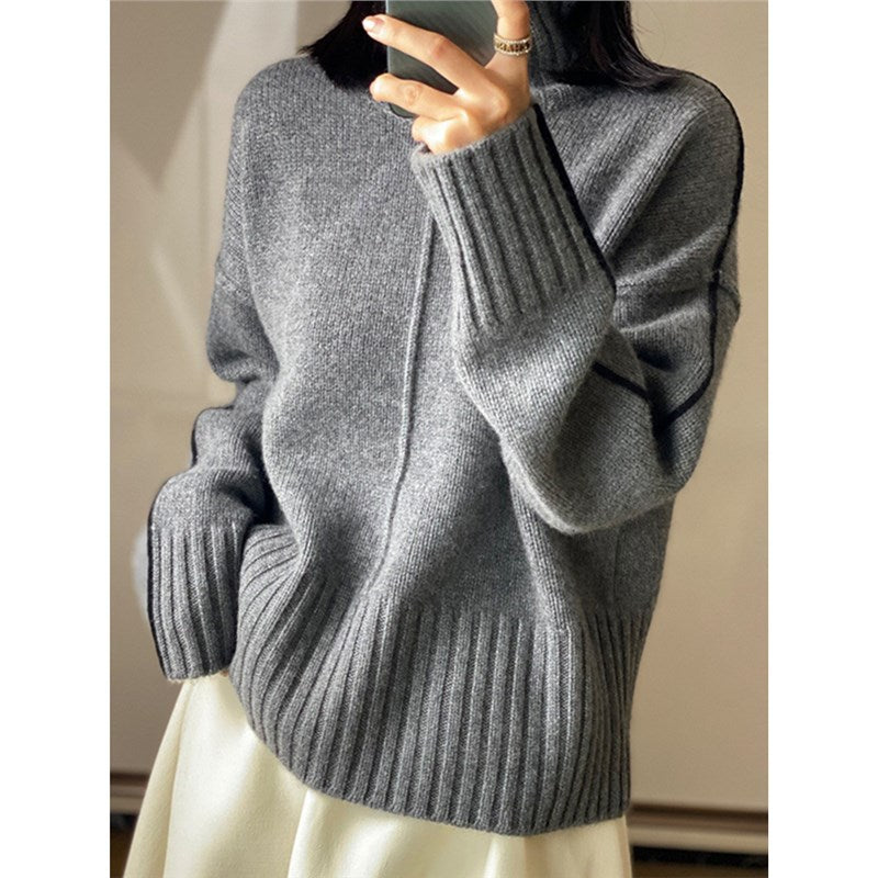 Sophisticated And Uniquely Designed Thickened Loose-fit Cozy Sweater