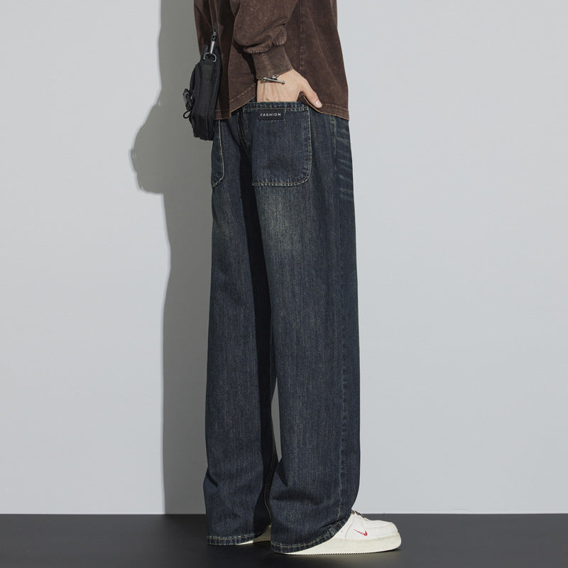 Retro Nostalgic Straight Jeans For Men