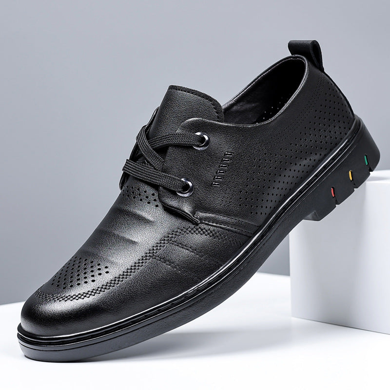 Men's Height Increasing Insole Genuine Leather Business Casual Leather Shoes