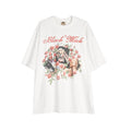 American Retro Hip Hop Rose Embroidered Short Sleeve T-Shirt