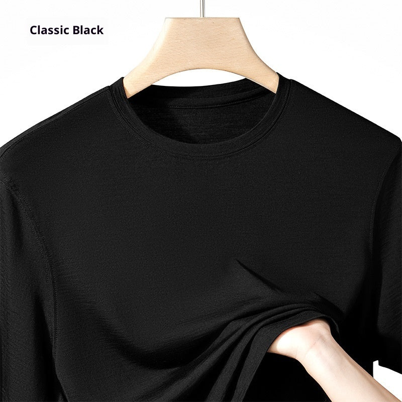 Antimicrobial Skin-friendly Machine Washable 100 Pure Merino Wool Men's T-shirt