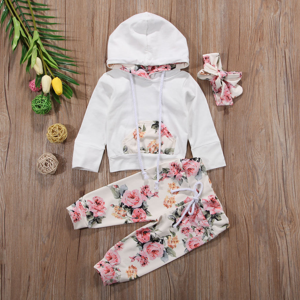 Long sleeve cotton suit three-piece