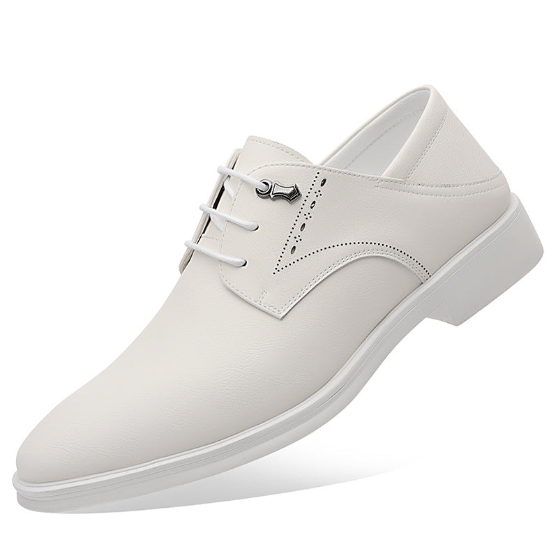 Men's Dress Shoes British Business Soft Leather Pointed Toe