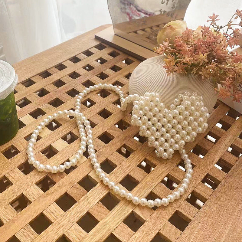 Summer Crossbody Versatile Mini Retro Handwoven Pearl Bag