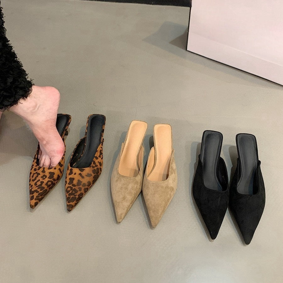 Women's Fashionable Elegant Pointed-Toe Half-Slide High Heels
