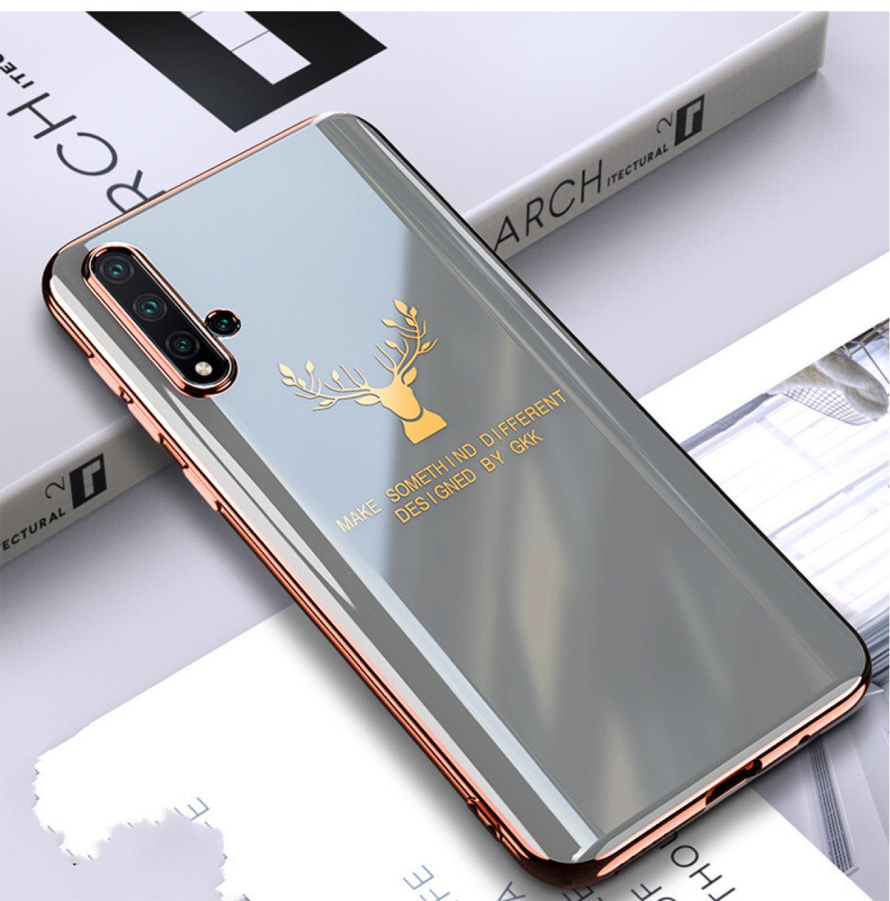 غطاء هاتف محمول من الأيل، مطلي بالكهرباء ومصنوع من الغراء الناعم.