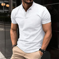 Mens Breathable Casual Short-Sleeve Shirt For Business Commuting