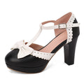 Bow-embellished Closed-toe Hollow-out High-heeled Sandals