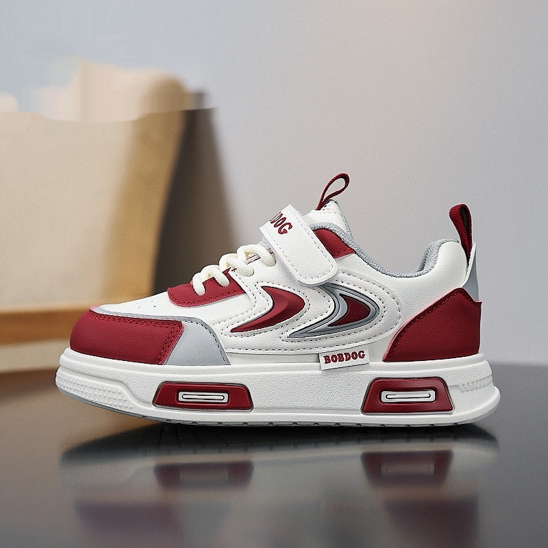 Childrens Leather Non-slip Low-top Sneakers