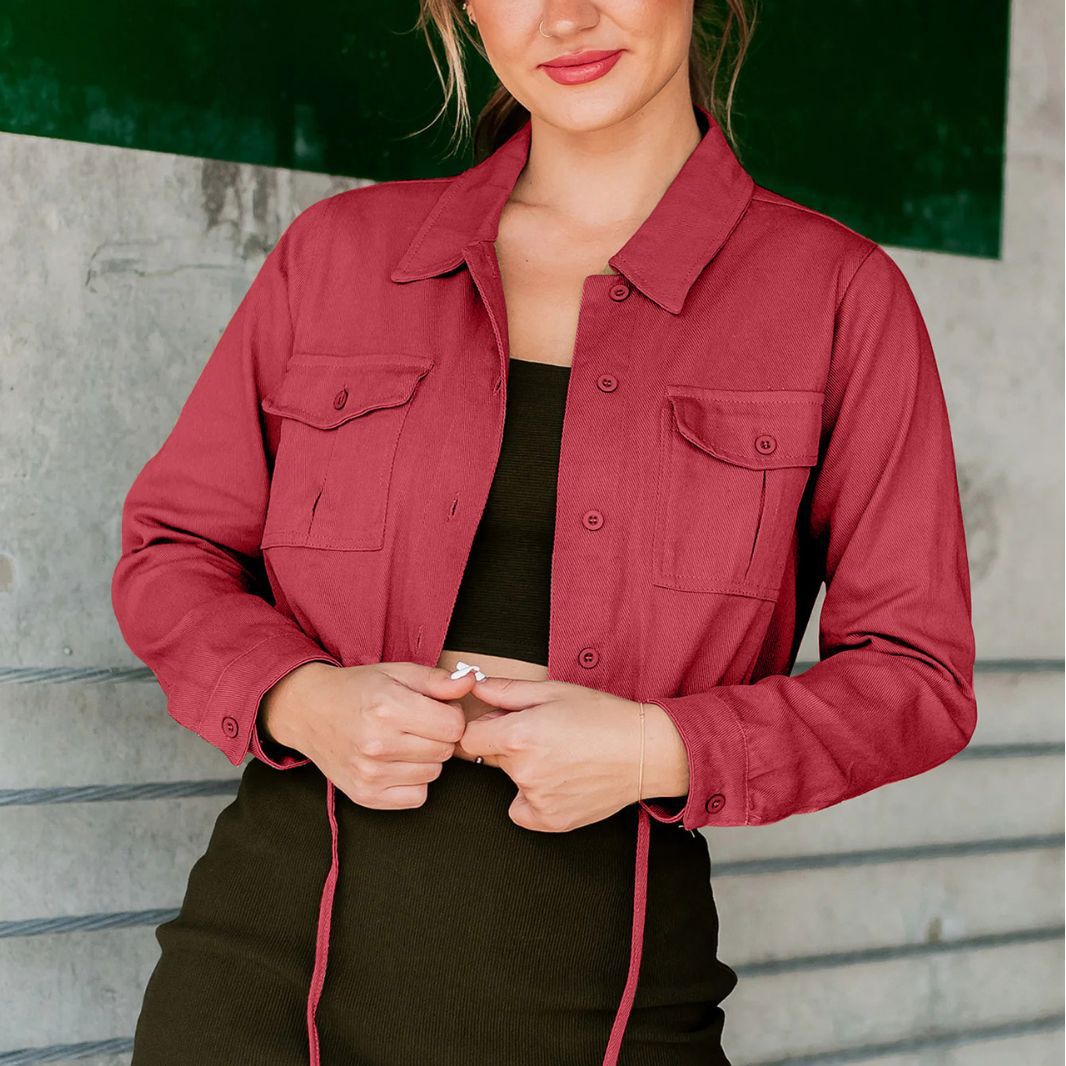 Casual All-match Loose-fit Shirt With Two Pockets