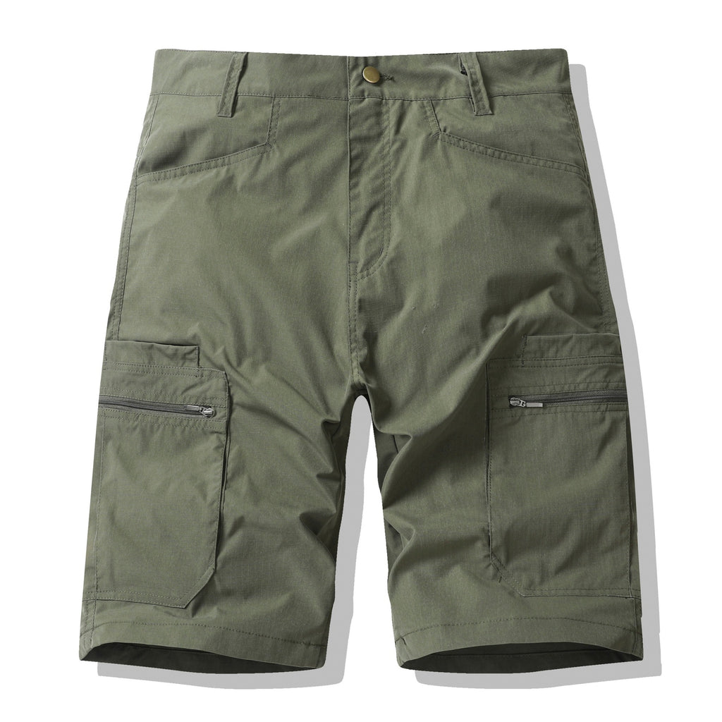 American Workwear Zipper Shorts High Street Fashion Outer Wear Loose Breeches