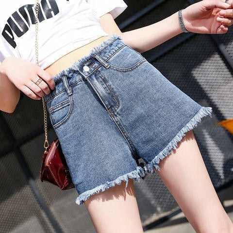 New Womens Denim Shorts For Summer Korean-style Slimming And Super Versatile