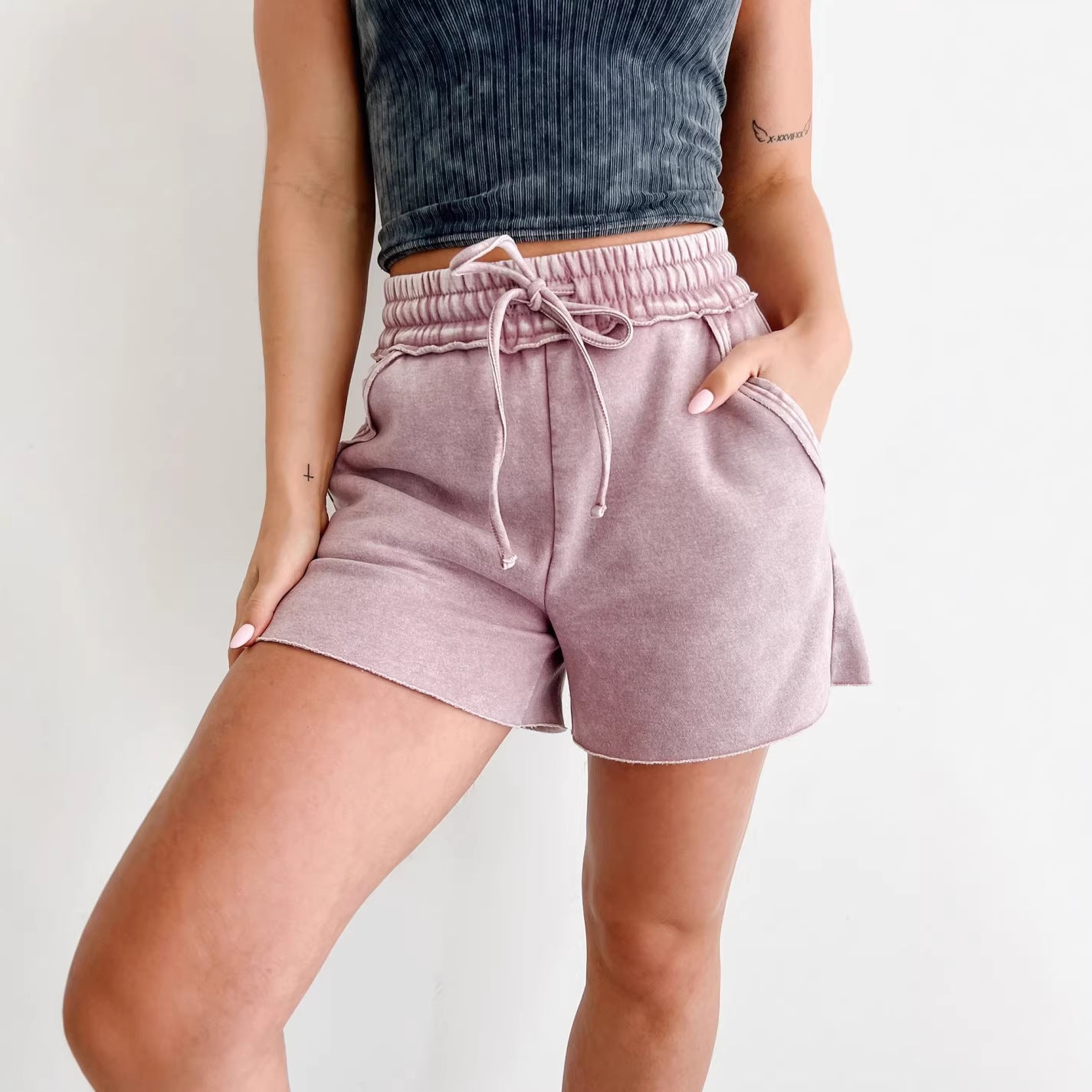 New Womens Summer Versatile High-waisted Shorts