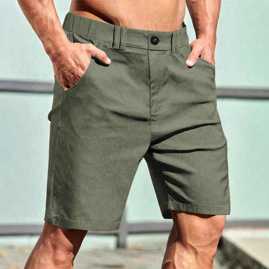 Men's British Style Suit Work Casual Straight Shorts