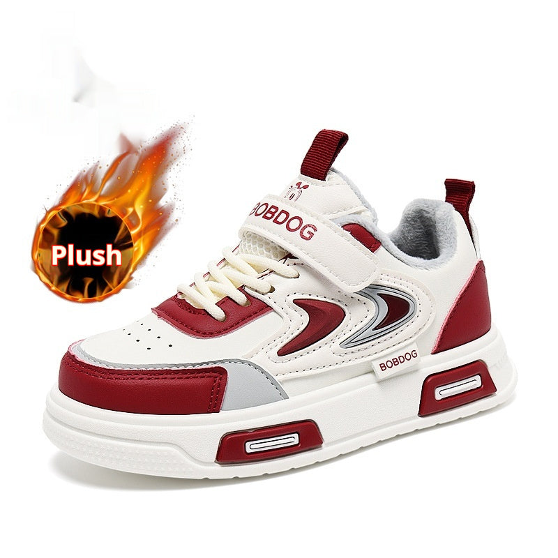 Childrens Leather Non-slip Low-top Sneakers