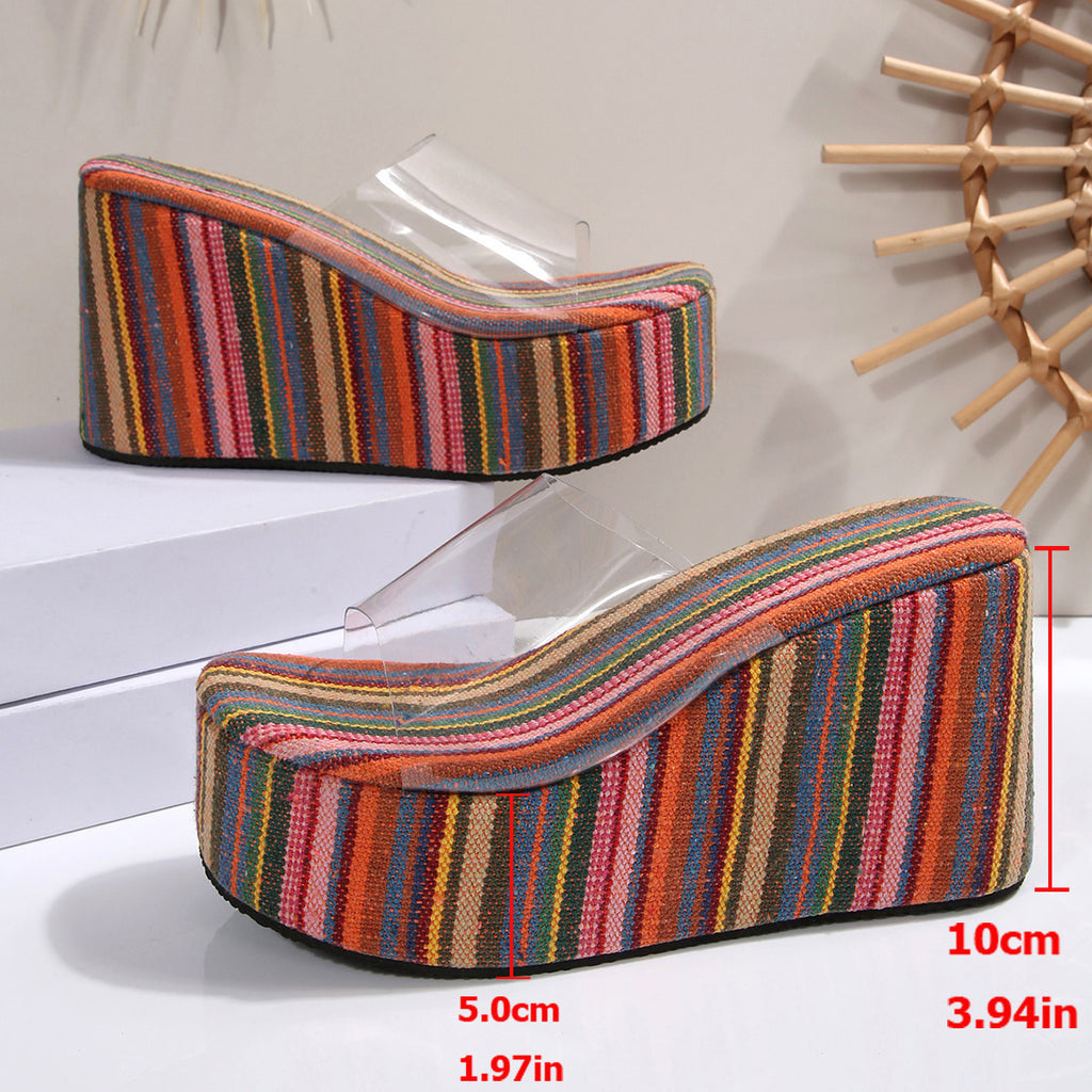 Plus-size Thick-soled Wedge Sandals For Women