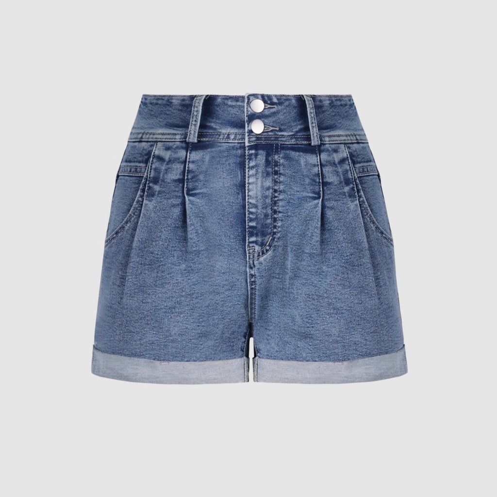 Korean-style Womens Loose-fitting Denim Shorts For Summer