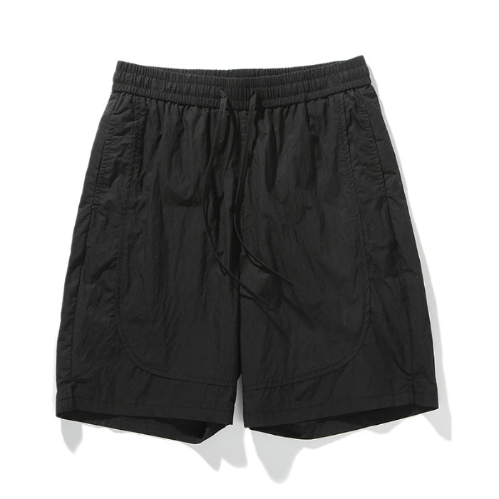 Summer Casual Five Points Youth Popularity Men's Loose Quick-drying Ice Silk Shorts