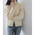 Japanese-style Christmas Cable-knit Sweater Jacket